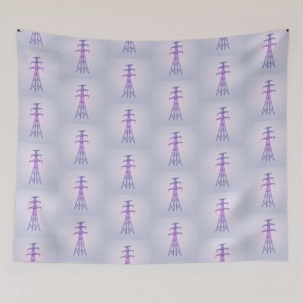 Item preview, Purple Electric Pylon Minimalist Gradient Silhouette designed and sold by Pylon-Bureau.