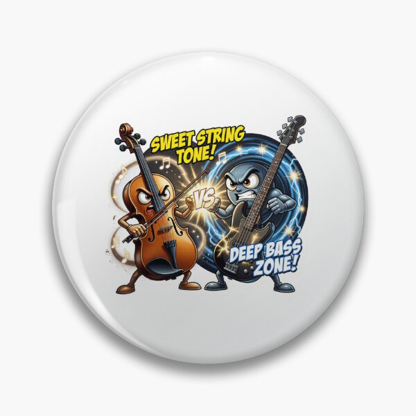 Item preview, Violin Versus Bass Guitar Sound Battle Sticker designed and sold by Imaginarium of Chaos falcon88 .