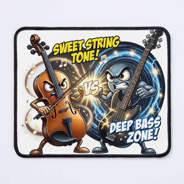 Item preview, Violin Versus Bass Guitar Sound Battle Sticker designed and sold by Imaginarium of Chaos falcon88 .