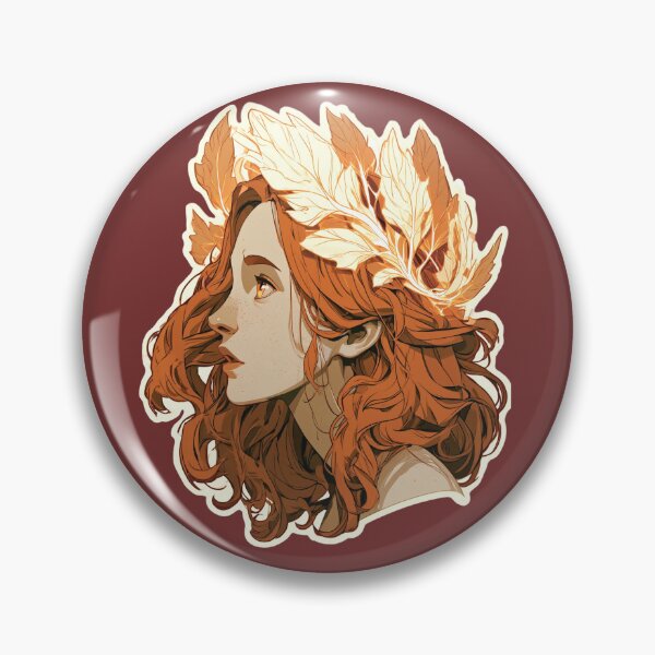 Item preview, Autumn Forest Woman with Glowing Golden Leaf Crown PNG designed and sold by MythicMood.