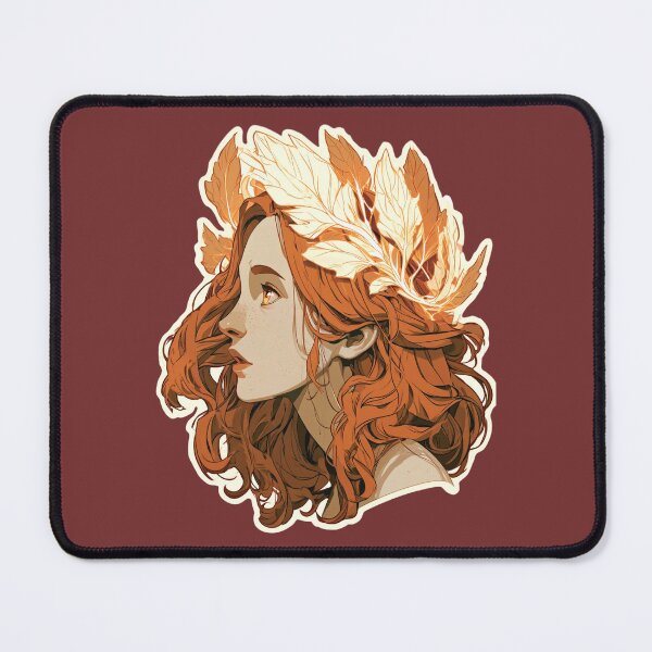 Item preview, Autumn Forest Woman with Glowing Golden Leaf Crown PNG designed and sold by MythicMood.