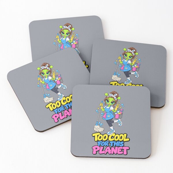 Item preview, Too Cool for This Planet – Alien Cleaning Lady designed and sold by Aimetoi.