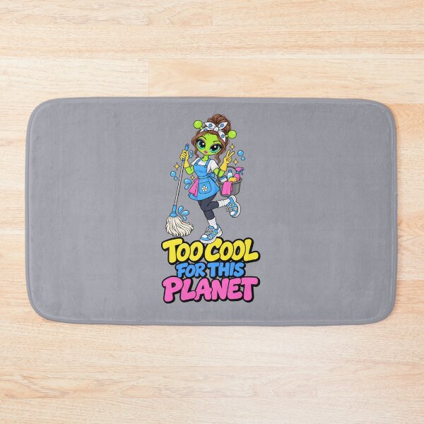 Item preview, Too Cool for This Planet – Alien Cleaning Lady designed and sold by Aimetoi.