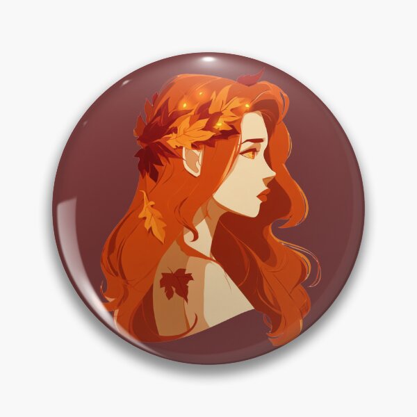 Item preview, Autumn Flame Elf Woman with Fiery Red Hair PNG designed and sold by MythicMood.