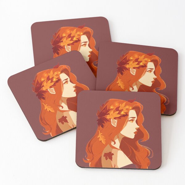 Item preview, Autumn Flame Elf Woman with Fiery Red Hair PNG designed and sold by MythicMood.