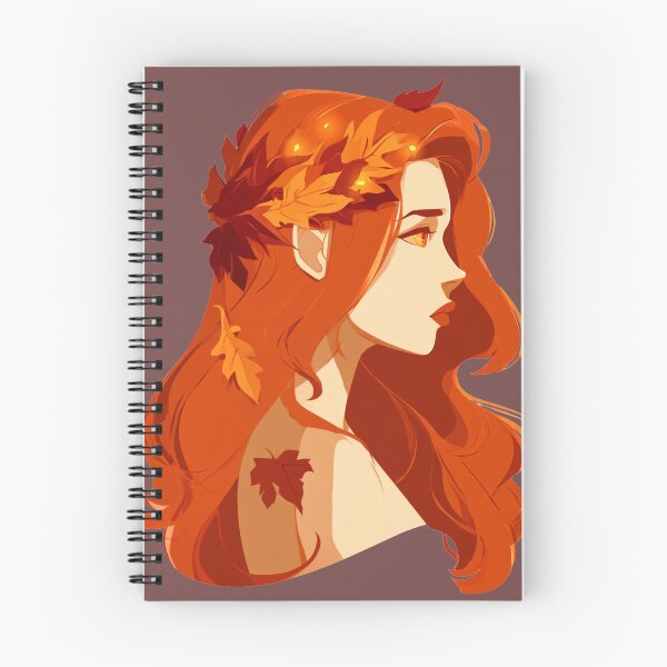 Item preview, Autumn Flame Elf Woman with Fiery Red Hair PNG designed and sold by MythicMood.