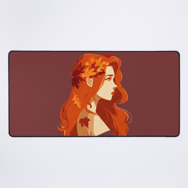 Item preview, Autumn Flame Elf Woman with Fiery Red Hair PNG designed and sold by MythicMood.