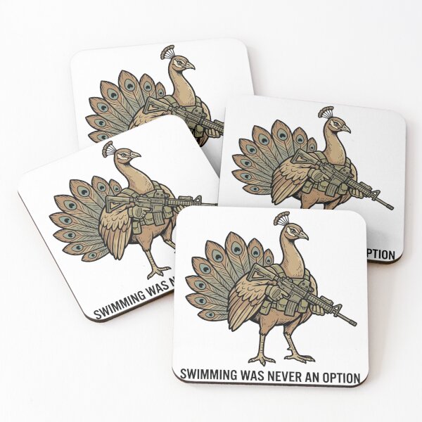 Item preview, Tactical Peacock Swimming Was Never An Option Funny Bird Military Gun Humor designed and sold by raedattia.