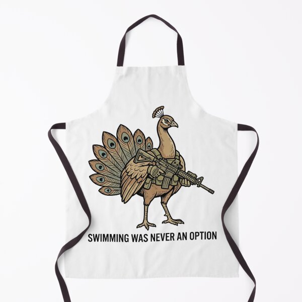 Item preview, Tactical Peacock Swimming Was Never An Option Funny Bird Military Gun Humor designed and sold by raedattia.