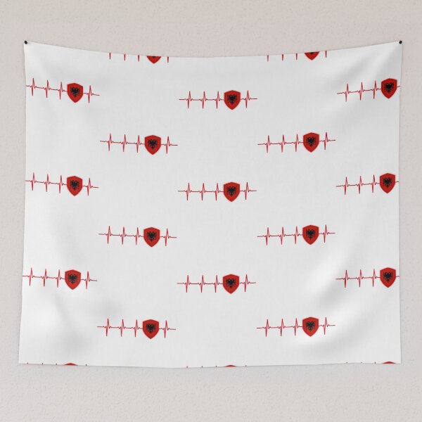 Item preview, Albania Heartbeat Flag designed and sold by moira-gooch.