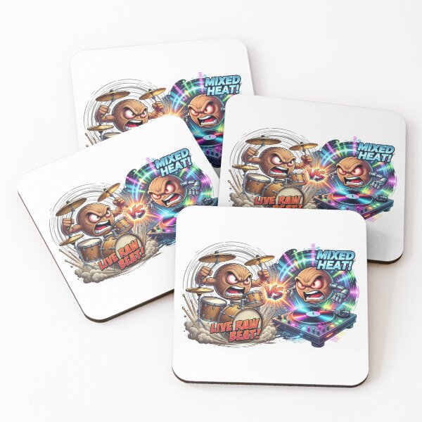 Item preview, Drum Set Versus DJ Turntable Beat Sticker designed and sold by Imaginarium of Chaos falcon88 .