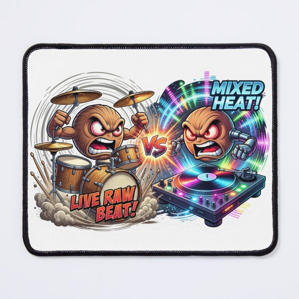 Item preview, Drum Set Versus DJ Turntable Beat Sticker designed and sold by Imaginarium of Chaos falcon88 .