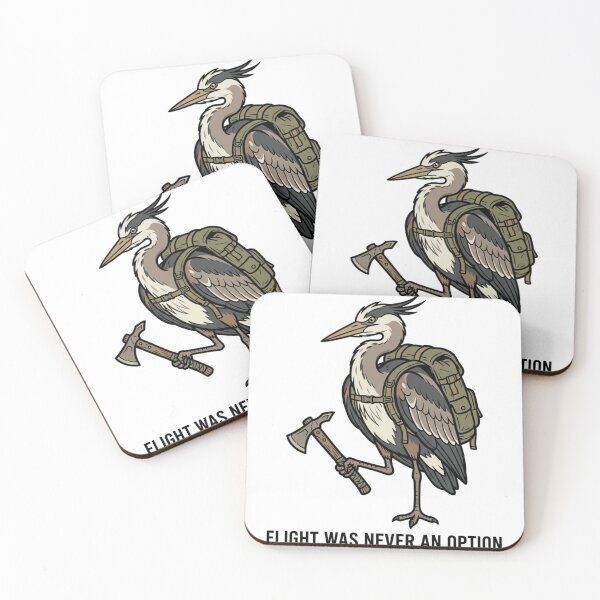 Item preview, Tactical Heron Flight Was Never An Option Funny Great Blue Heron Tomahawk Axe Humor designed and sold by raedattia.