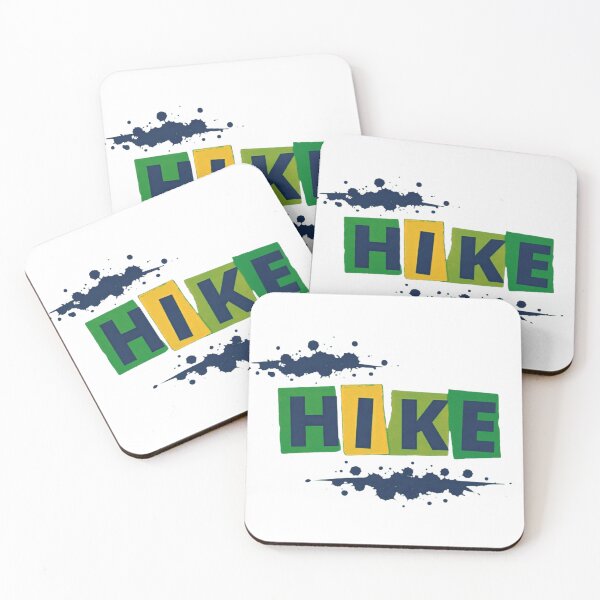 Item preview, HIKE Cool Tone Ransom Note Outdoor Typography designed and sold by GabeMountainArt.
