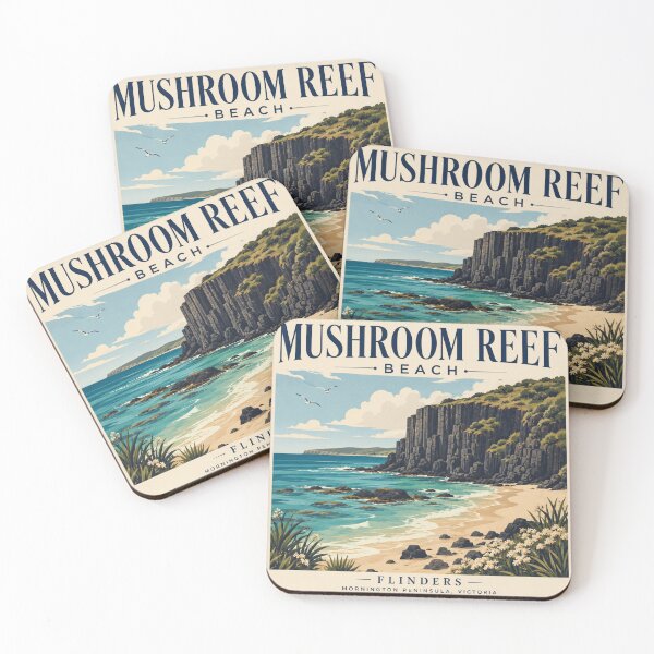 Item preview, Mushroom Reef Beach Flinders Australia  designed and sold by PamLeeDesign.