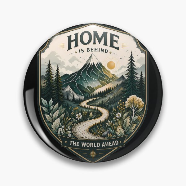 Item preview, Home Is Behind, the World Ahead - Lonely Mountain Fantasy designed and sold by FrontierCosmic.