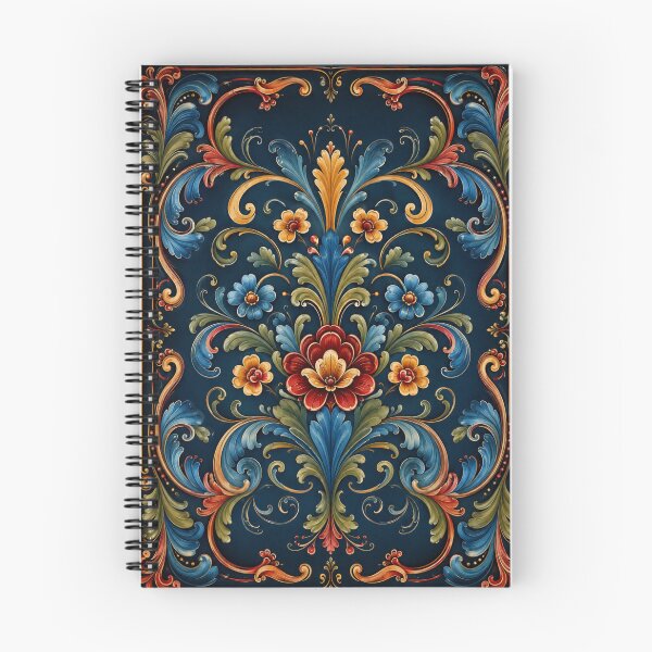 Item preview, Norwegian Blue Telemark Rosemaling ,Rosemaling Blue and Red  designed and sold by Owneysweet.