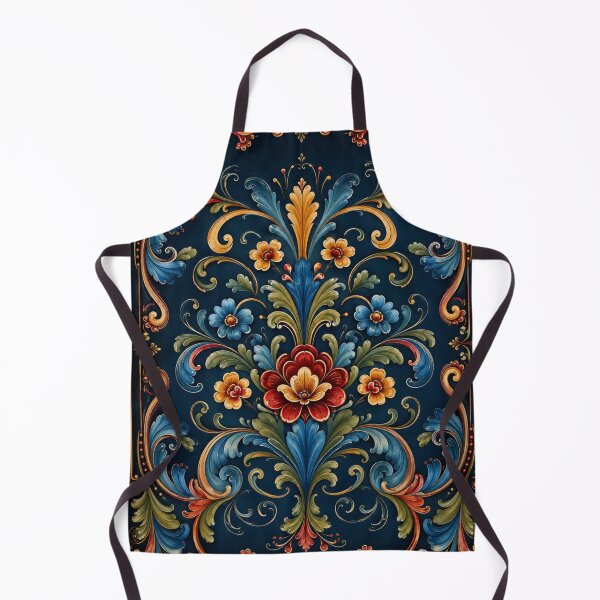 Item preview, Norwegian Blue Telemark Rosemaling ,Rosemaling Blue and Red designed and sold by Owneysweet.