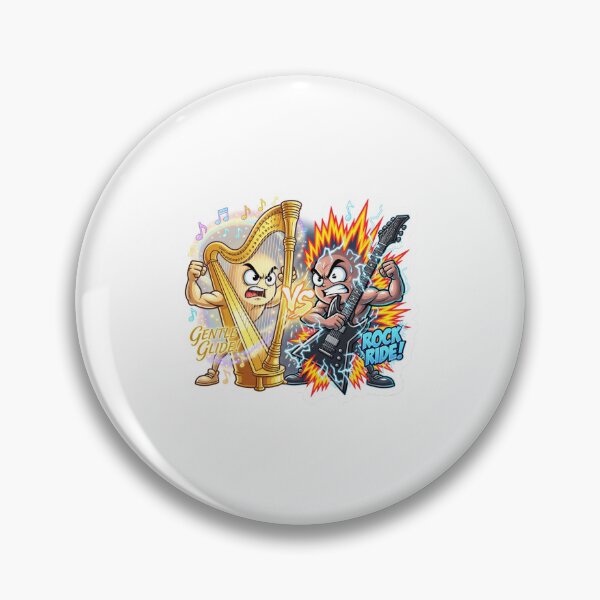 Item preview, Golden Harp Versus Electric Guitar Sound Sticker designed and sold by Imaginarium of Chaos falcon88 .