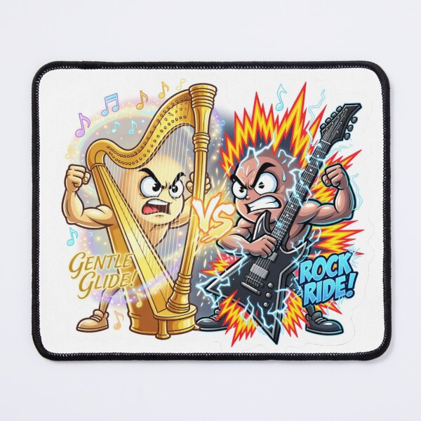 Item preview, Golden Harp Versus Electric Guitar Sound Sticker designed and sold by Imaginarium of Chaos falcon88 .