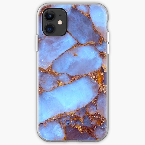 Blue Quartz and Gold iPhone Soft Case