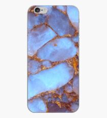 Vinilo o funda para iPhone Cuarzo azul y oro