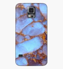 Blue Quartz and Gold Case/Skin for Samsung Galaxy