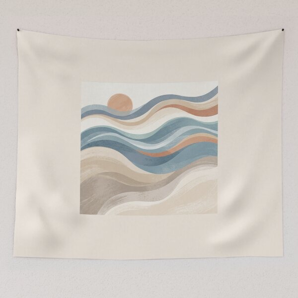 Item preview, Waves & Sky Abstract designed and sold by Cerys-GS.
