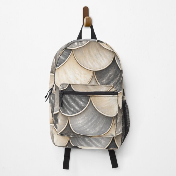 Item preview, Neutral Fish Scales– Cream, Silver Grey & Charcoal designed and sold by annenambiro.