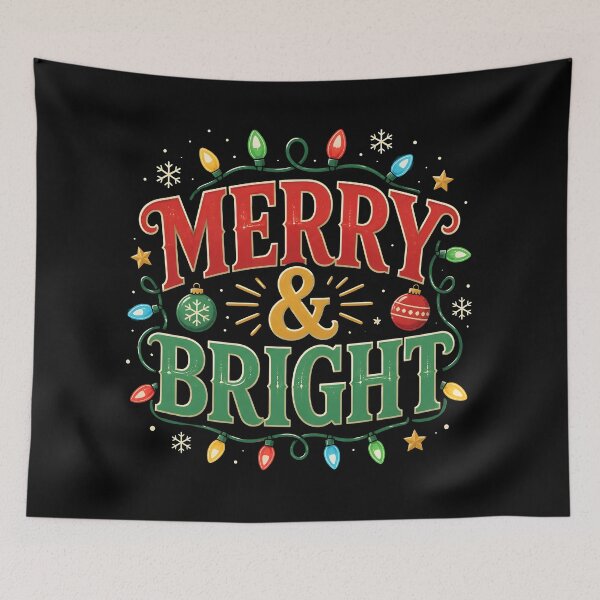 Item preview, Merry and Bright Christmas Lights Festive Holiday Design designed and sold by KristenosNehk.