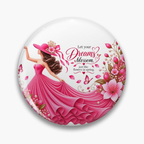 Item preview, Pink Floral Woman Dreams Bloom designed and sold by Reshmakhan.