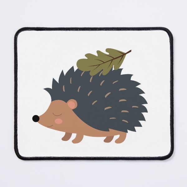 Item preview, Cute Hedgehog with Oak Leaf Nursery Vector Sticker designed and sold by ElenMart.