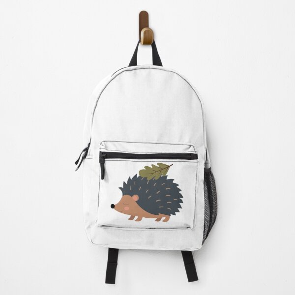 Item preview, Cute Hedgehog with Oak Leaf Nursery Vector Sticker designed and sold by ElenMart.