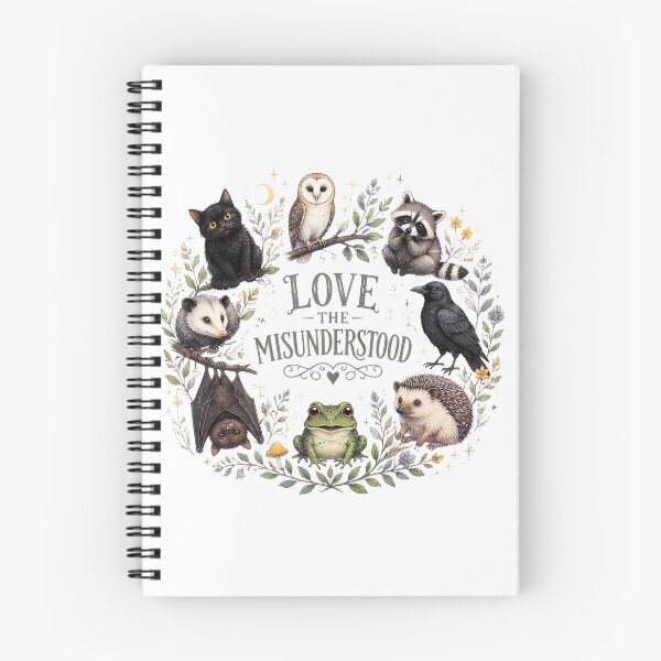 Item preview, Love The Misunderstood Gothic Animals Bat Crow Cat Frog designed and sold by felixpalette.