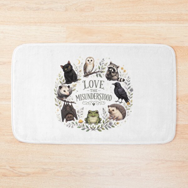 Item preview, Love The Misunderstood Gothic Animals Bat Crow Cat Frog designed and sold by felixpalette.