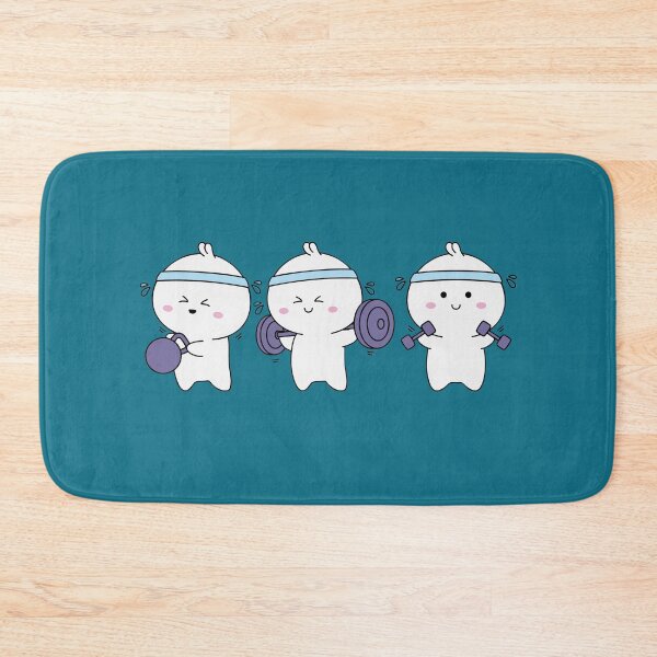 Item preview, Cute Workout Motivation: Kawaii Characters Lifting Weights and Exercising designed and sold by SeJaa.