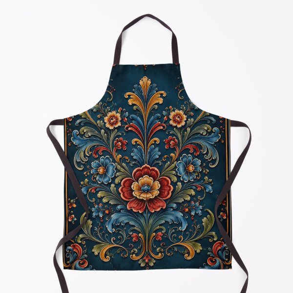 Item preview, Norwegian Blue Telemark Rosemaling ,Rosemaling Blue and Red designed and sold by Owneysweet.