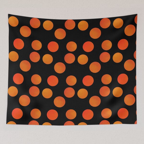 Item preview, Orange Dots on Black  designed and sold by JaygiesDesign.