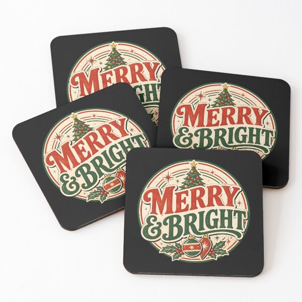 Item preview, Vintage Merry and Bright Retro Christmas Holiday Badge designed and sold by KristenosNehk.