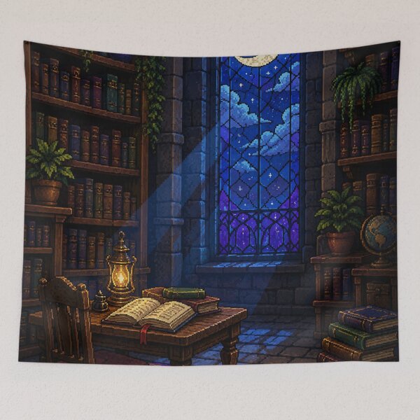 Item preview, Cozy Pixel Art: Afternoon Library Nook designed and sold by bapupa.