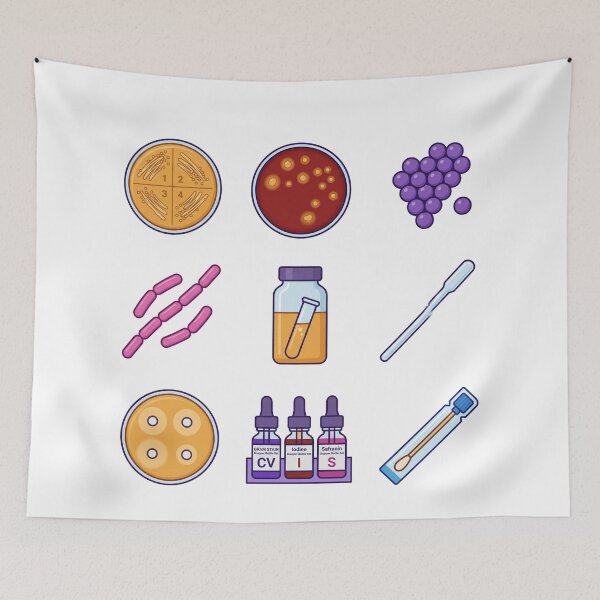 Item preview, Microbiology Lab Petri Dish Bacteria Gram Stain Science Sticker Pack designed and sold by mood-draftsman.