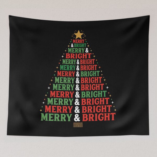 Item preview, Merry and Bright Christmas Ornament Holiday Design designed and sold by KristenosNehk.