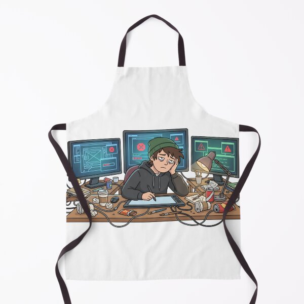 Item preview, Overworked Digital Artist Messy Desk Burnout designed and sold by DownloSpace.