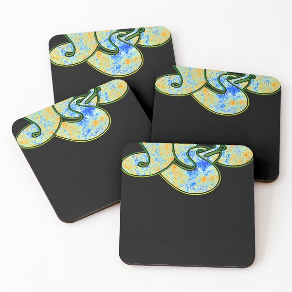 Item preview, Yes Band Logo  Speckled Blue  Gold Psychedelic Texture designed and sold by Triskelion-art.