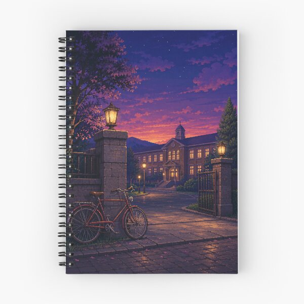 Item preview, Cozy Pixel Art: Bicycle Gate Twilight designed and sold by bapupa.