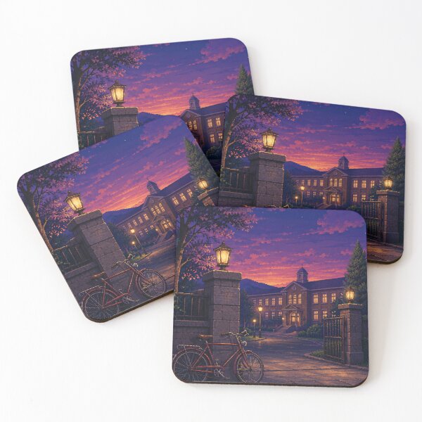 Item preview, Cozy Pixel Art: Bicycle Gate Twilight designed and sold by bapupa.
