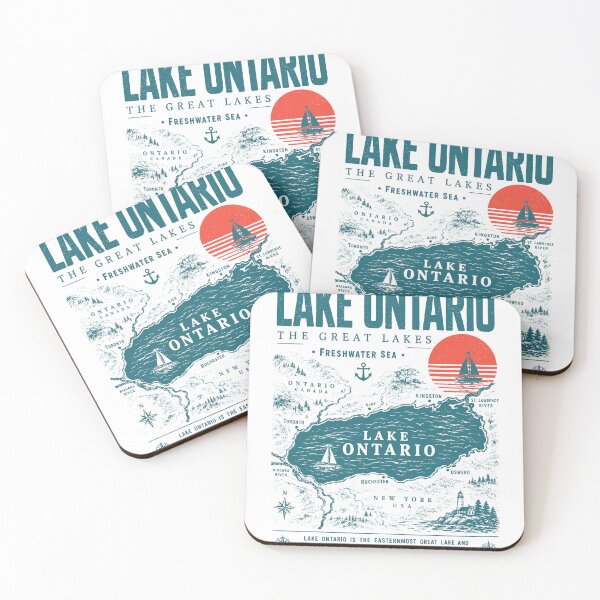 Item preview, Lake Ontario Great Lakes Vintage Map designed and sold by KireVeronica.