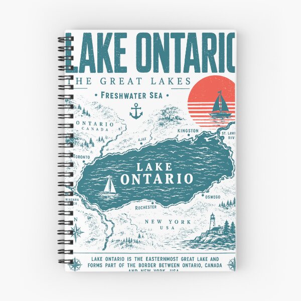 Item preview, Lake Ontario Great Lakes Vintage Map designed and sold by KireVeronica.