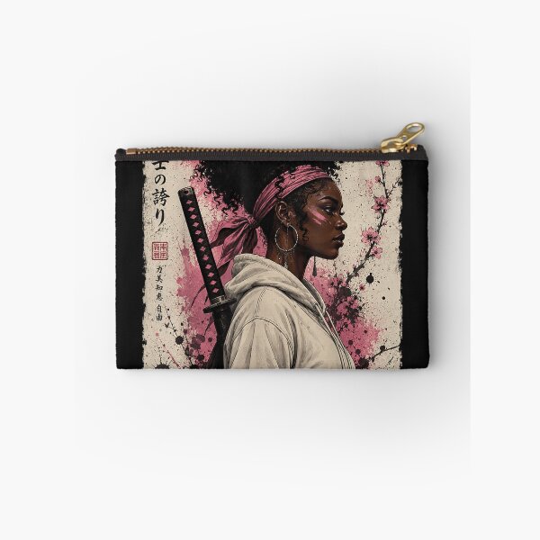 Item preview, Afro American Modern Samurai Girl as Black Anime Warrior designed and sold by ClairLuther571.