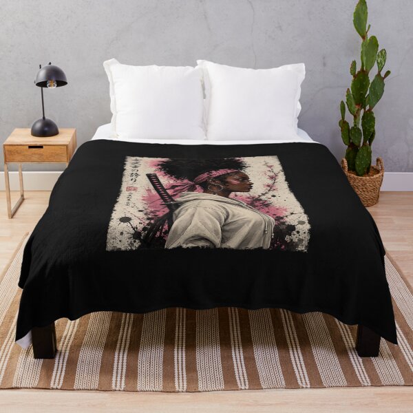 Item preview, Afro American Modern Samurai Girl as Black Anime Warrior designed and sold by ClairLuther571.